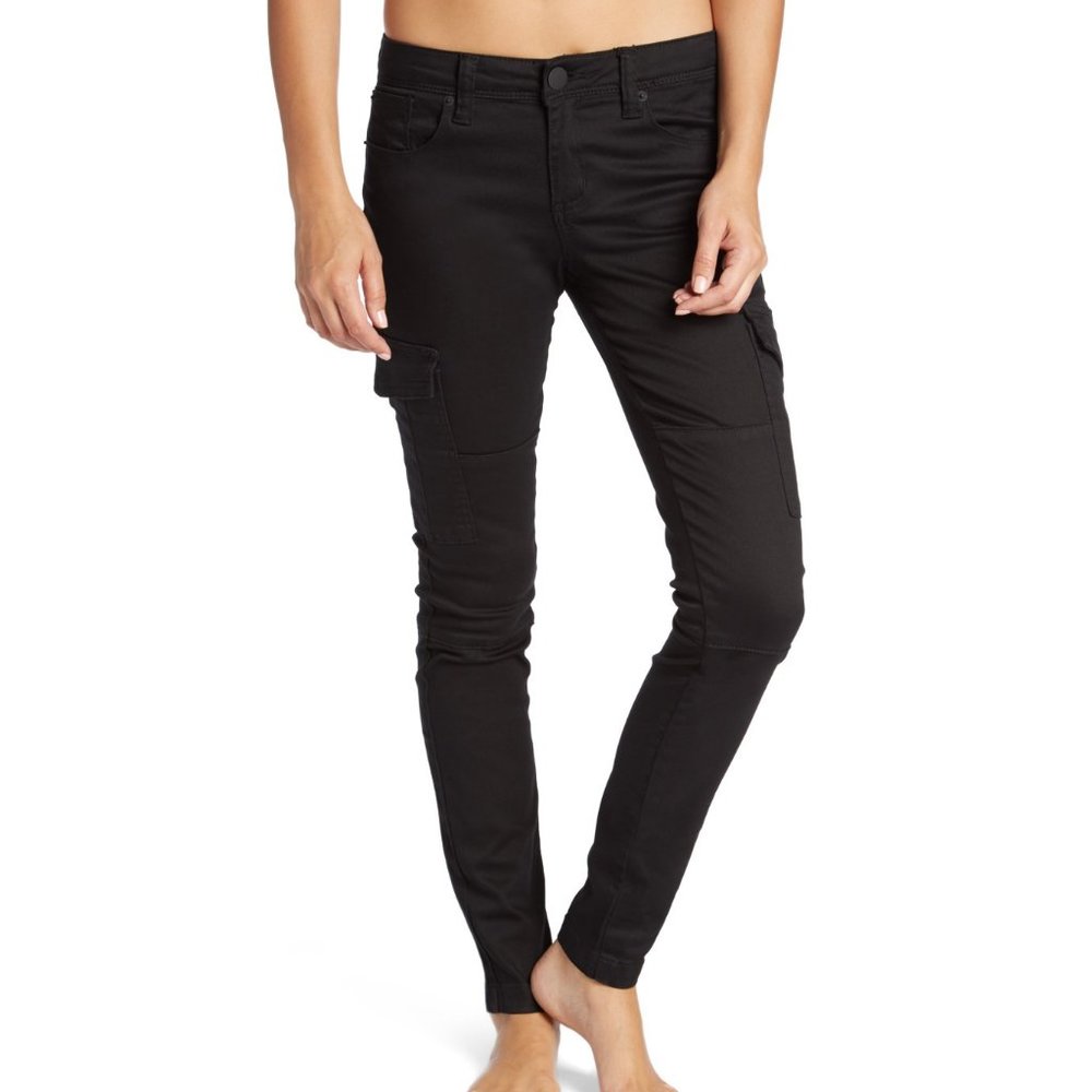 STS Blue Women's Black Cargo Style Skinny Jean Size 28